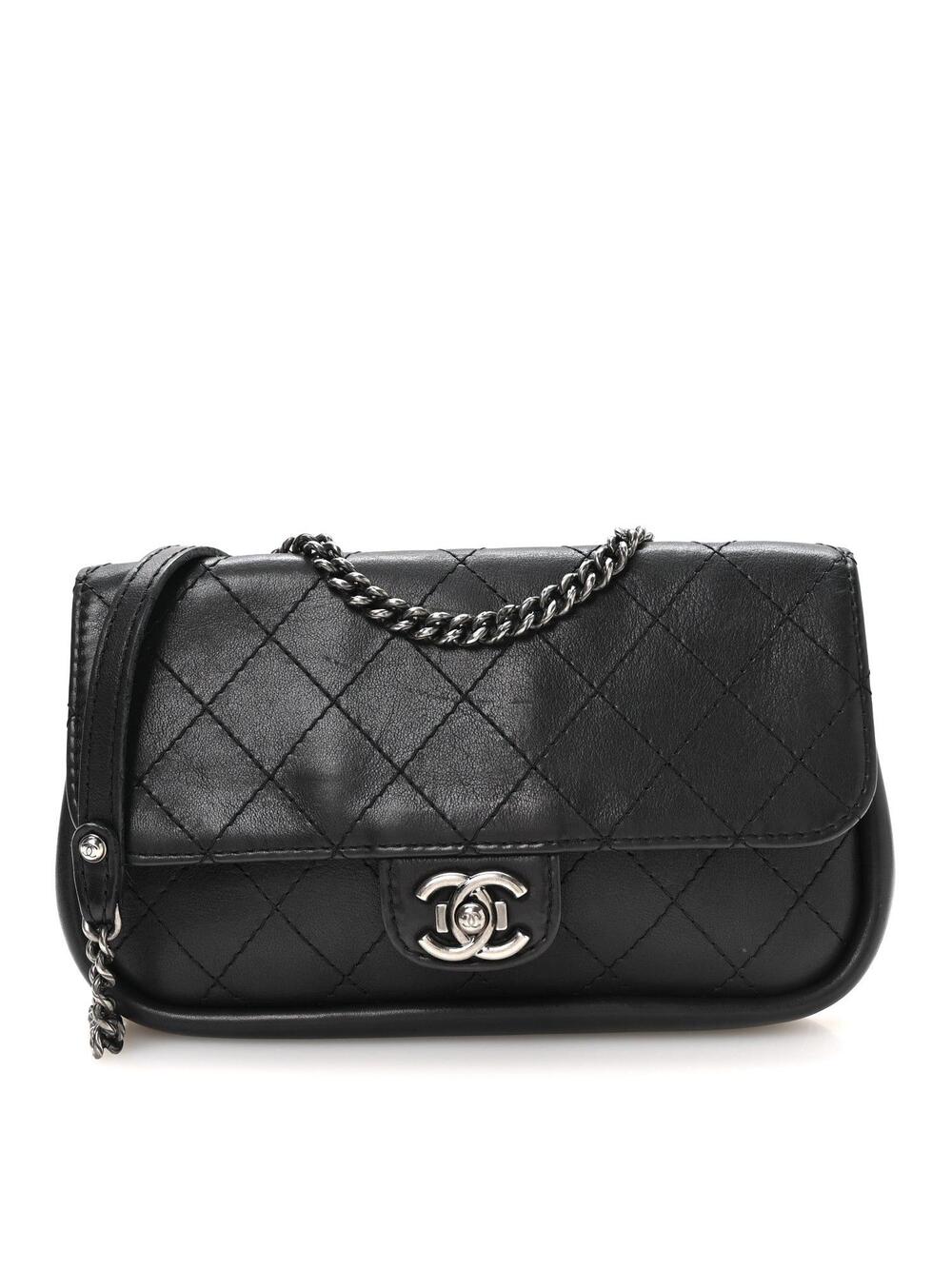 Chanel Calfskin Stitched Medium Cc #339052C18B